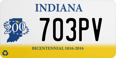 IN license plate 703PV