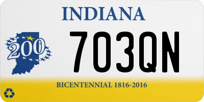 IN license plate 703QN