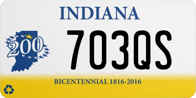 IN license plate 703QS