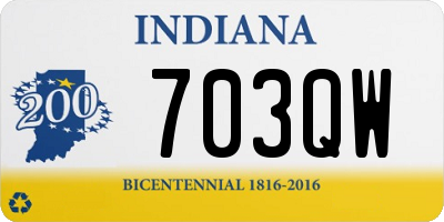 IN license plate 703QW