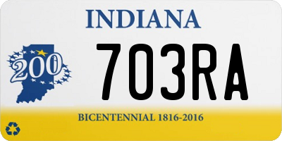 IN license plate 703RA