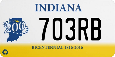 IN license plate 703RB