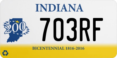 IN license plate 703RF