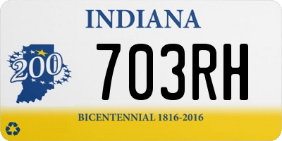 IN license plate 703RH