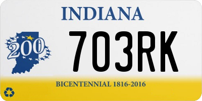 IN license plate 703RK