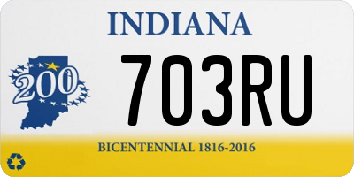 IN license plate 703RU