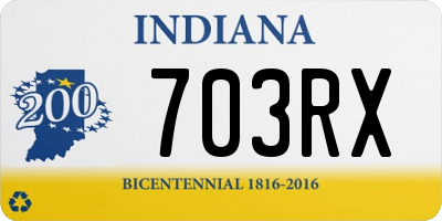 IN license plate 703RX