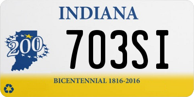 IN license plate 703SI