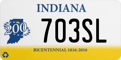 IN license plate 703SL