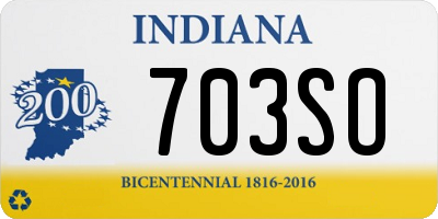 IN license plate 703SO