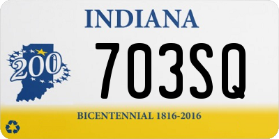 IN license plate 703SQ