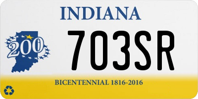 IN license plate 703SR