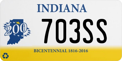 IN license plate 703SS