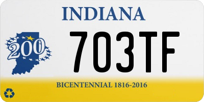 IN license plate 703TF