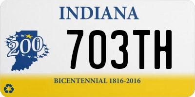 IN license plate 703TH