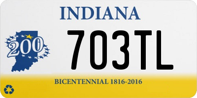 IN license plate 703TL