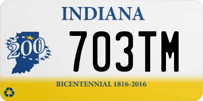 IN license plate 703TM