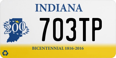 IN license plate 703TP