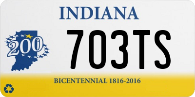 IN license plate 703TS