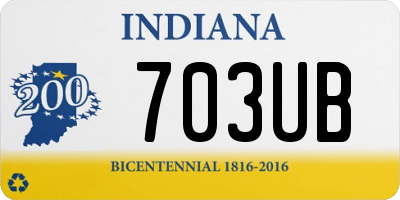 IN license plate 703UB