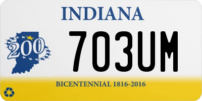 IN license plate 703UM