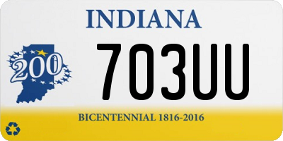 IN license plate 703UU