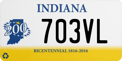 IN license plate 703VL