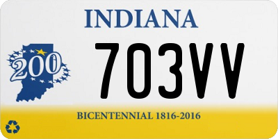 IN license plate 703VV