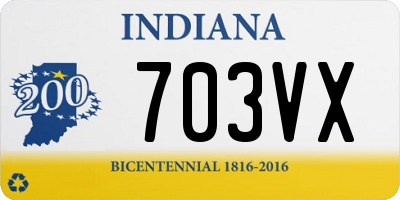 IN license plate 703VX