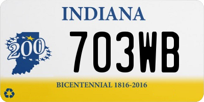 IN license plate 703WB