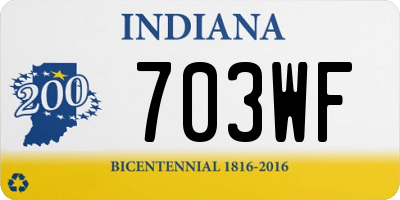 IN license plate 703WF