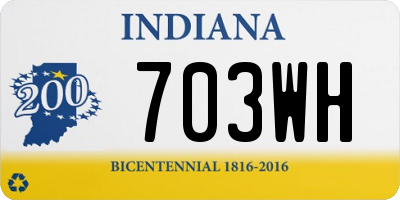 IN license plate 703WH