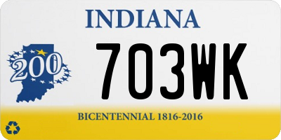 IN license plate 703WK