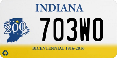 IN license plate 703WO