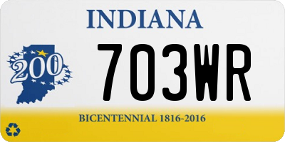 IN license plate 703WR