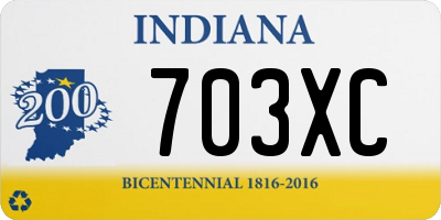 IN license plate 703XC