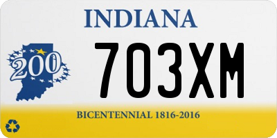 IN license plate 703XM