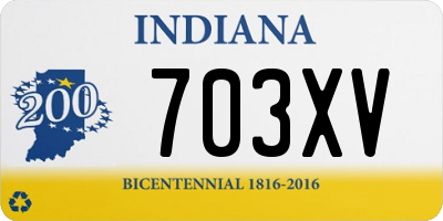 IN license plate 703XV