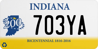 IN license plate 703YA