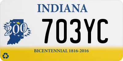 IN license plate 703YC