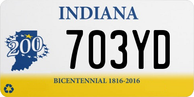 IN license plate 703YD