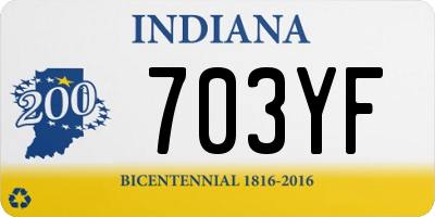 IN license plate 703YF