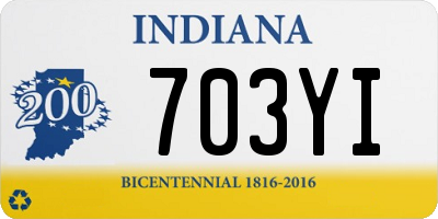 IN license plate 703YI