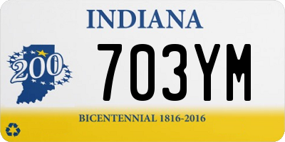 IN license plate 703YM