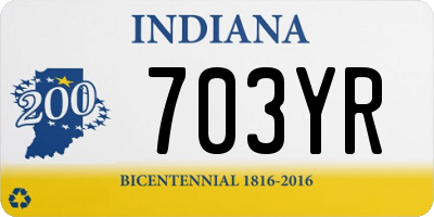 IN license plate 703YR