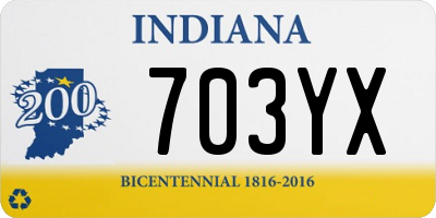 IN license plate 703YX