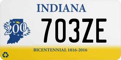 IN license plate 703ZE