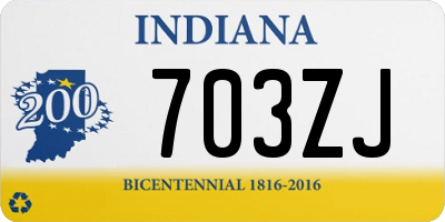 IN license plate 703ZJ