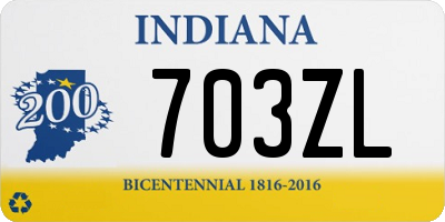 IN license plate 703ZL