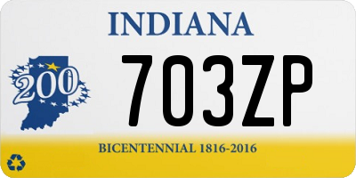 IN license plate 703ZP